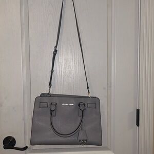 Michael Kors Charcoal Leather Satchel